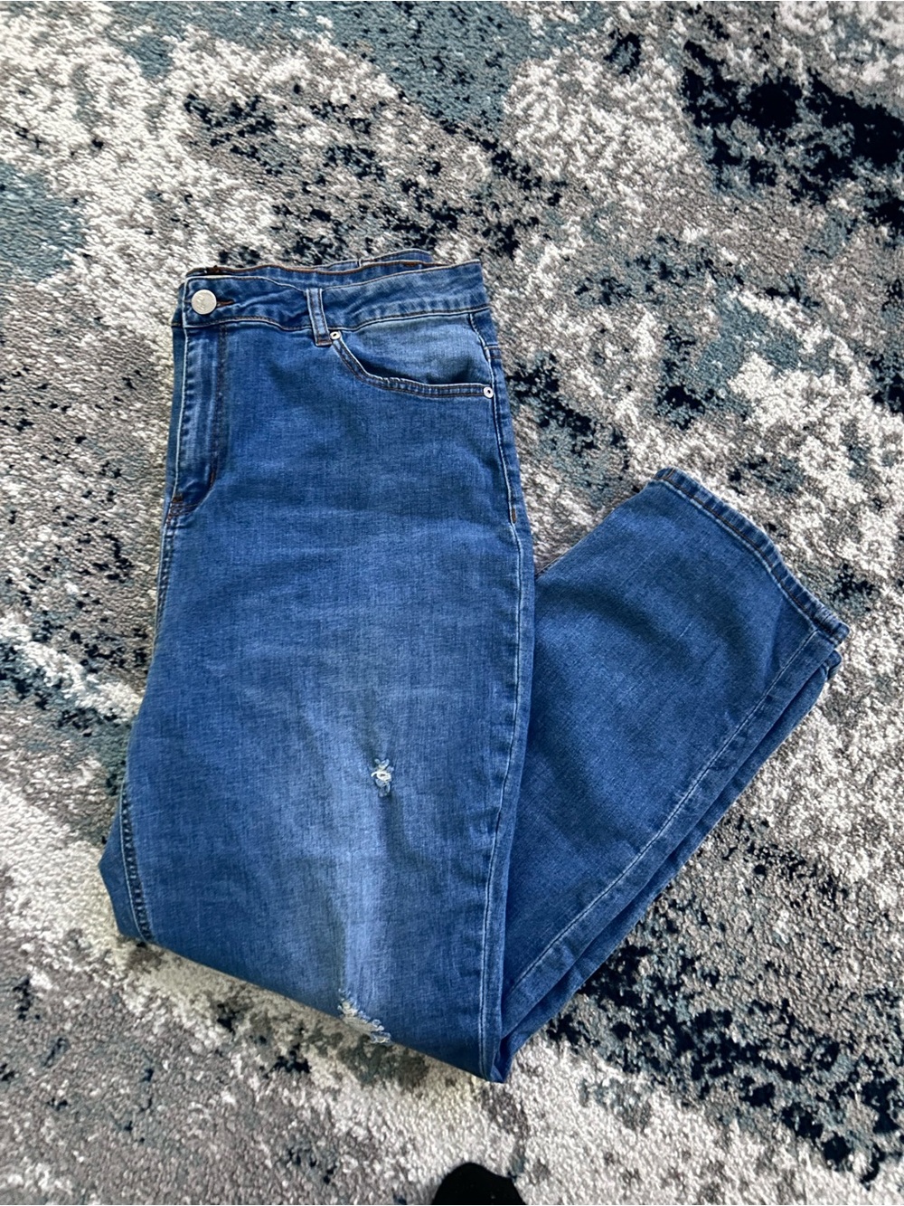 Suzanne Betro Deep Blue Straight-Leg Women's Jeans